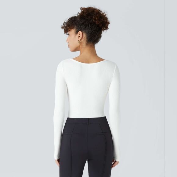 NWT Halara Square Neck Bodysuit Size Large - Picture 2 of 8